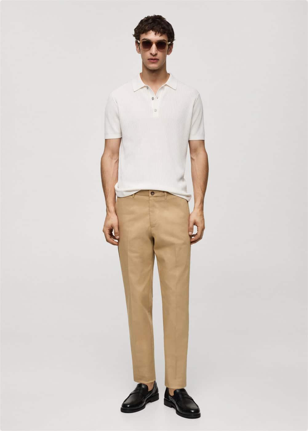 MANGO MAN - Slim fit chino trousers medium brownMen Product Image