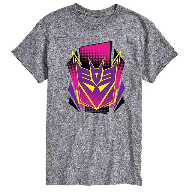 Mens Transformers Halftone Icon Decpticon Tee Grey Gray Product Image