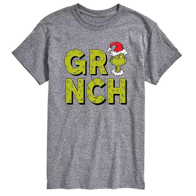 Big & Tall Grinch Fur Letters Tee, Mens Product Image