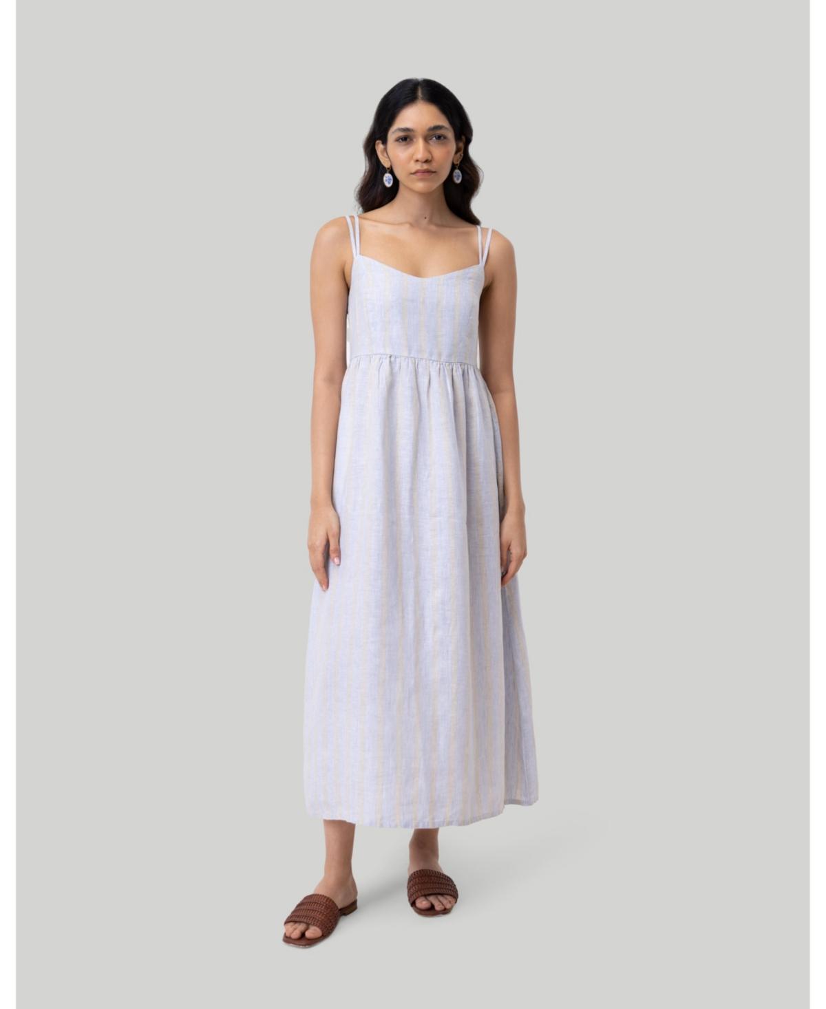 Womens Strappy Gathered Midi Dress Product Image