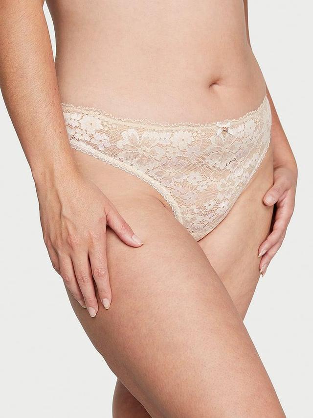 Lace-Front Thong Panty Product Image