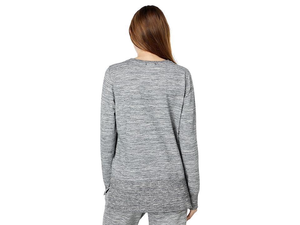 L.L.Bean Bean's Cozy Split Hem Sweatshirt Marled (Light Marl) Women's Clothing Product Image