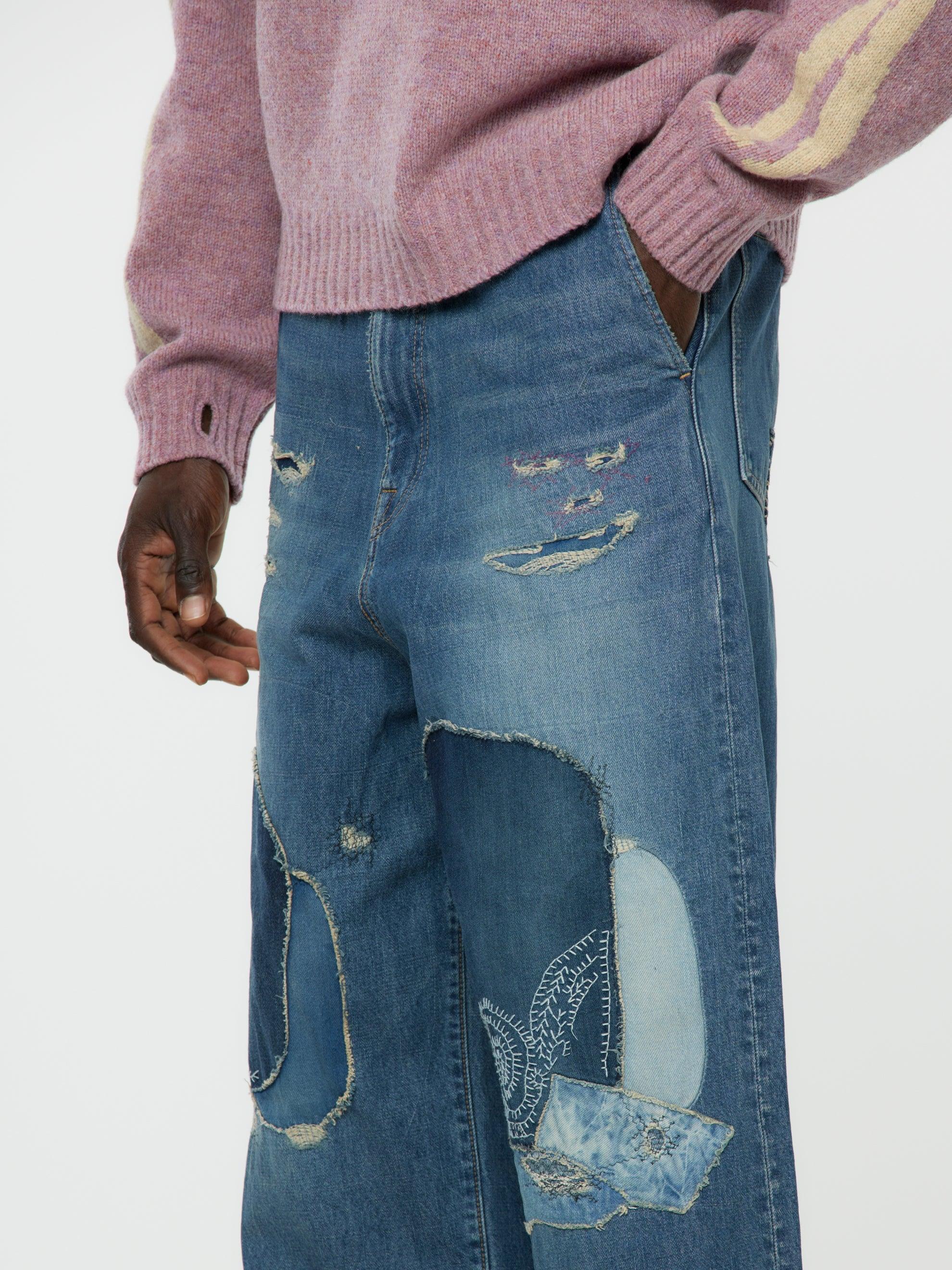 14oz Denim Port Baggy Hippie Pants Product Image