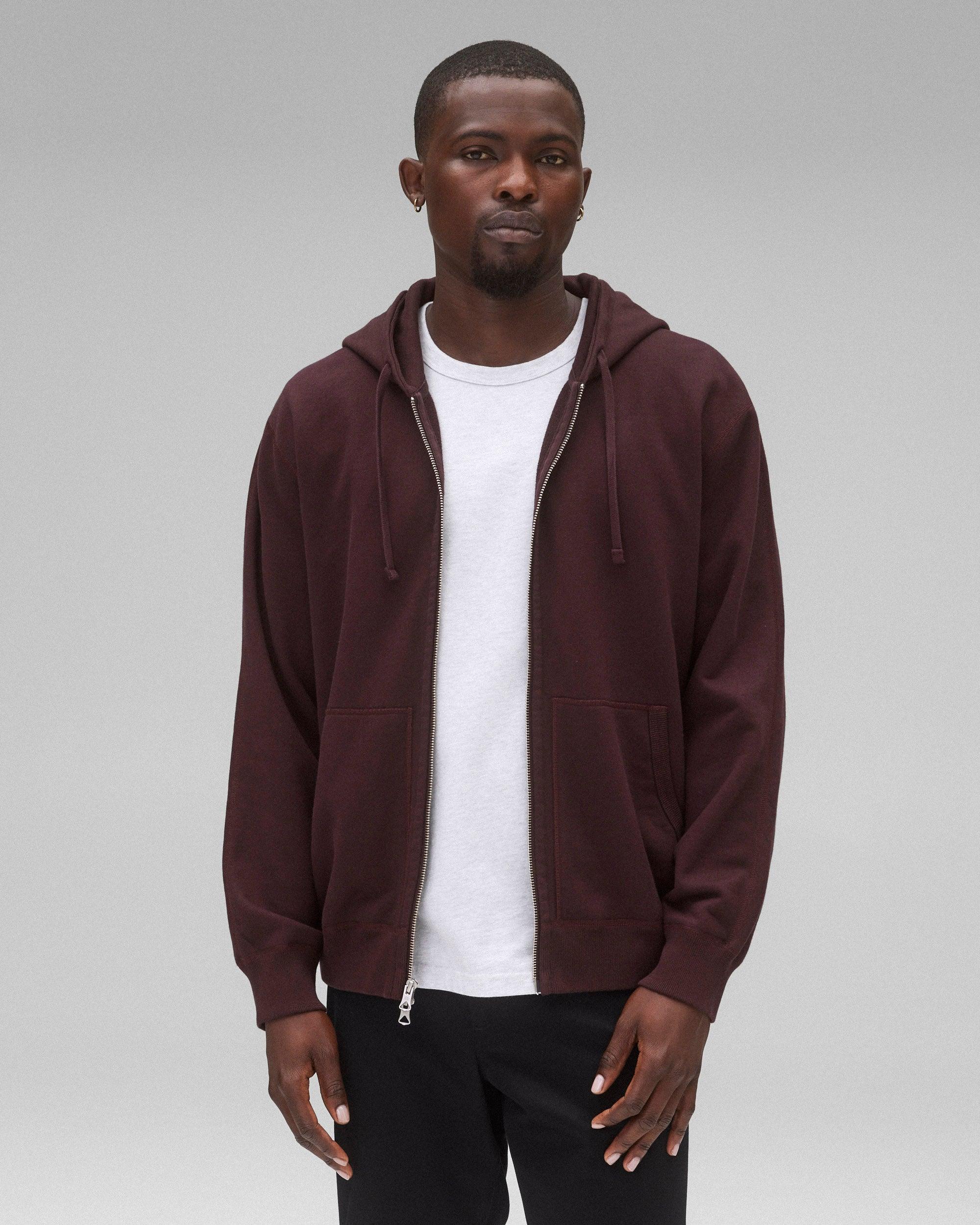 Midweight Terry Standard Zip Hoodie Male Product Image