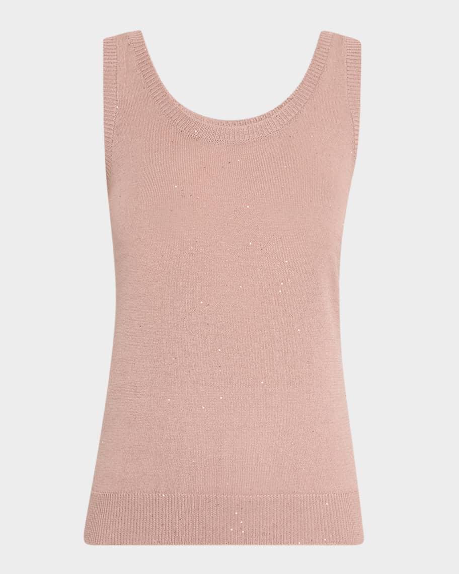 Scoop-Neck Sequin Knit Tank Top product image