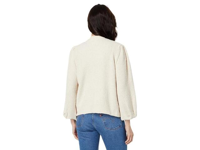 Lilla P Puff Sleeve Cardigan Sweater (Coconut) Women's Clothing Product Image