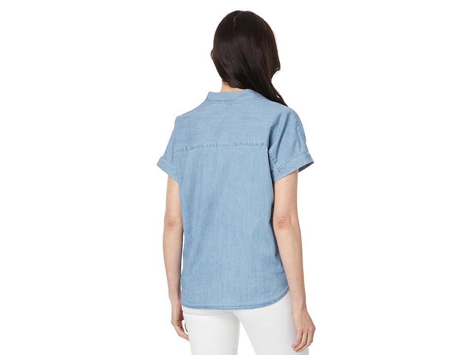 Tommy Hilfiger Womens Chambray Cuffed Dolman-Sleeve Shirt Product Image