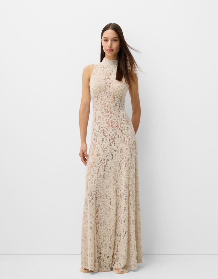 Textured weave maxi dress product image