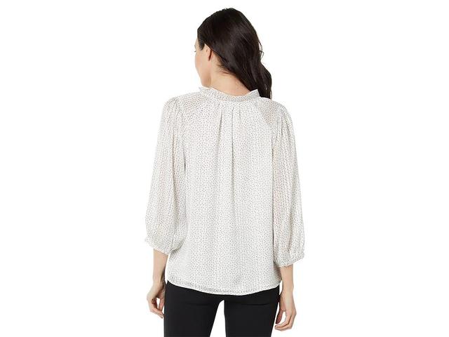 Vince Camuto Raglan Peasant Split-Neck Blouse (New Ivory) Women's Clothing Product Image