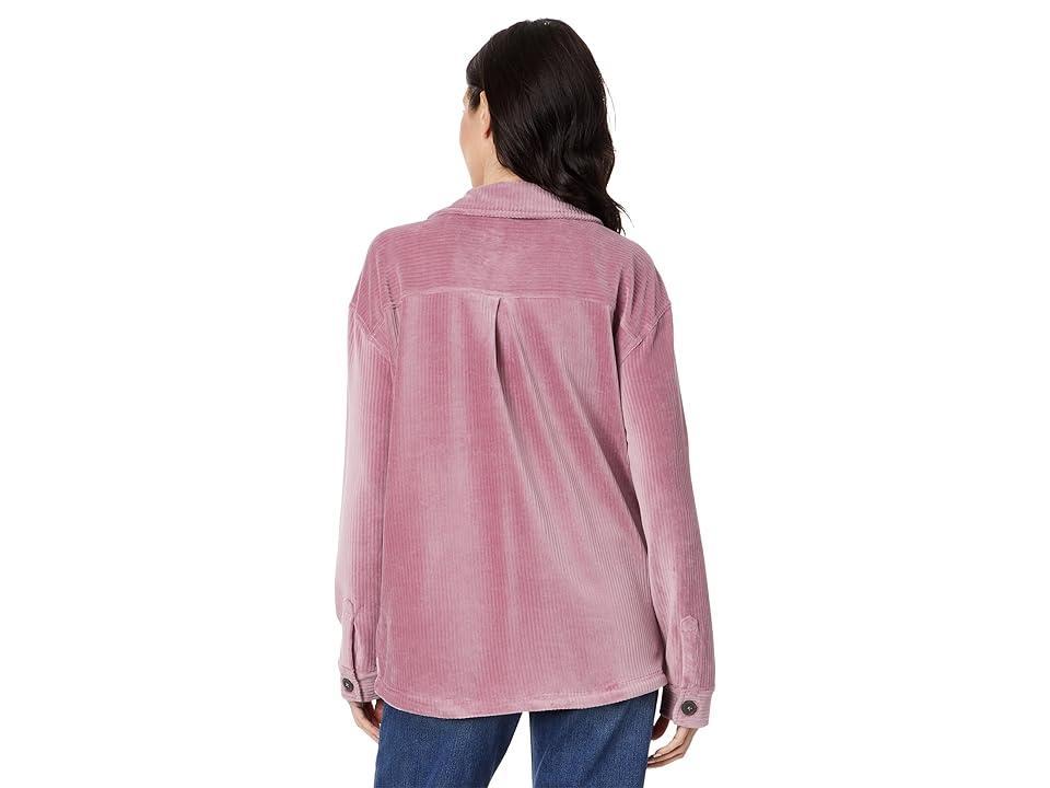 Carve Designs Hudson Stretch Cord Shacket (Orchid) Women's Clothing Product Image