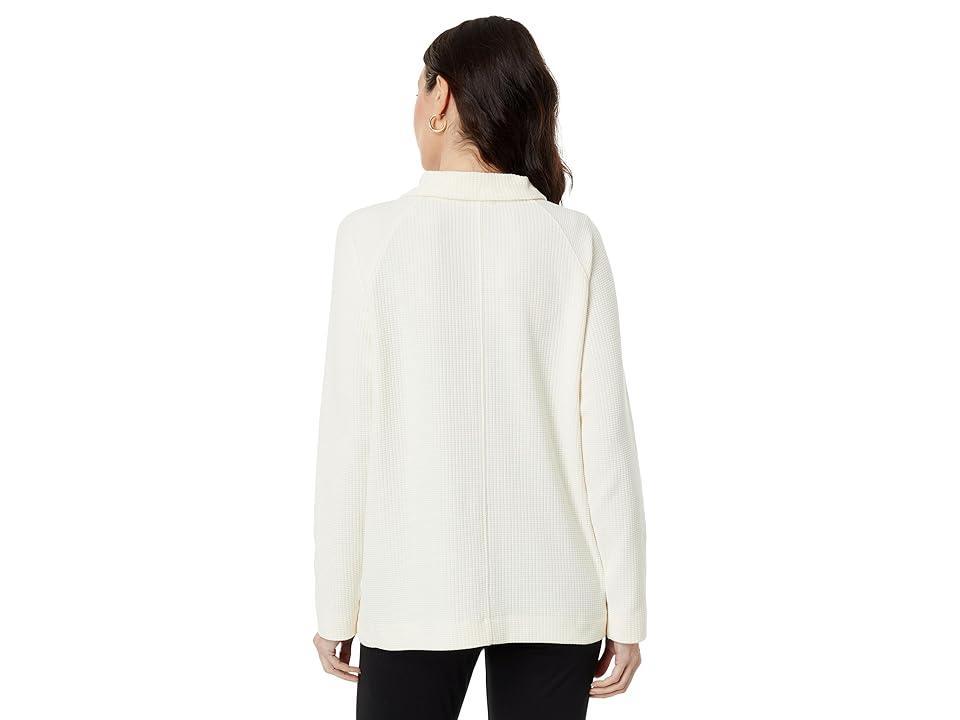 Lilla P Long Sleeve Zipper Cardigan (Talc) Women's Clothing Product Image