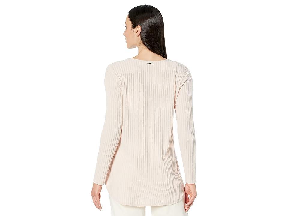 Calvin Klein Womens Ribbed Sweater Tunic - Heather Granite Product Image