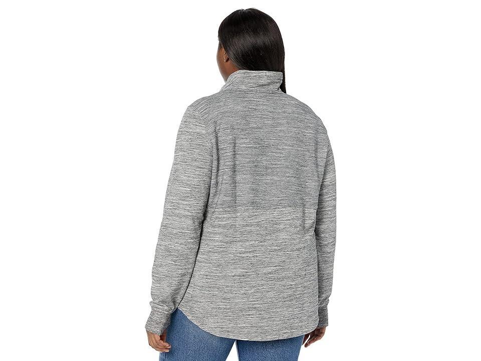 L.L.Bean Plus Size Bean's Cozy Mixed Knits Pullover Marled (Light Gray Marl) Women's Clothing Product Image