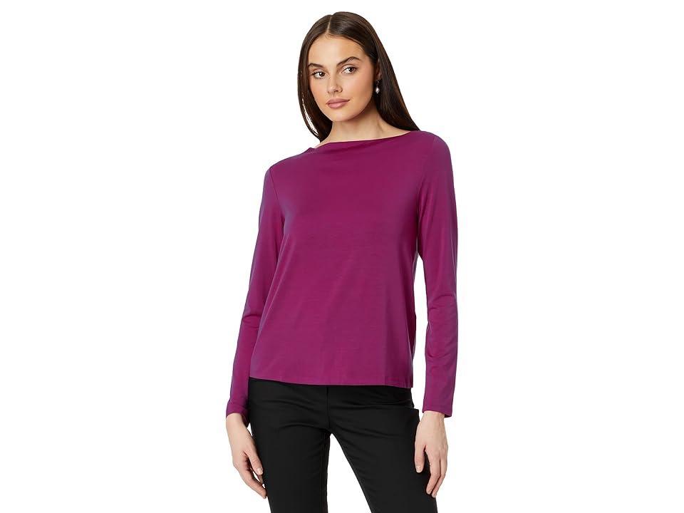 Eileen Fisher V-Neck Three-Quarter Sleeve Top Product Image