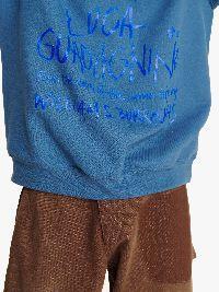 JW ANDERSON X QUEER SWEATSHIRT WITH TEXT PRINT in blue | JW Anderson US  Product Image