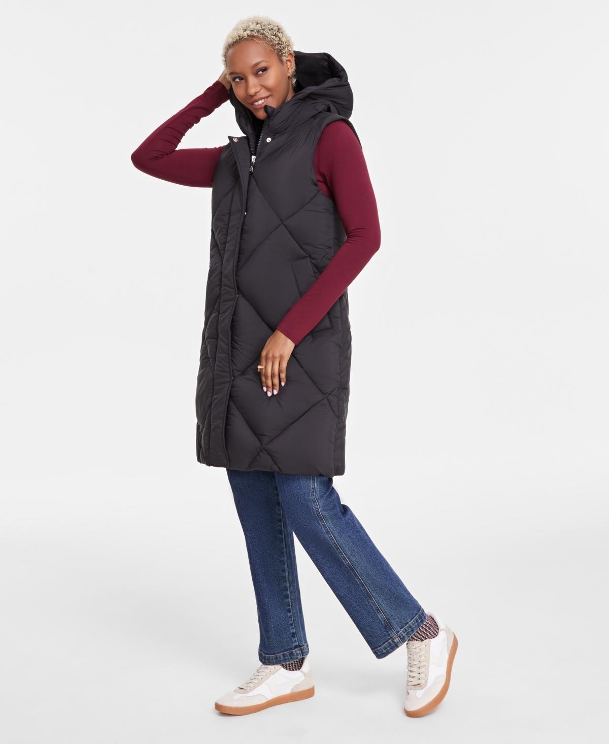 Sam Edelman Womens Quilted Hooded Puffer Vest, Created for Macys Product Image