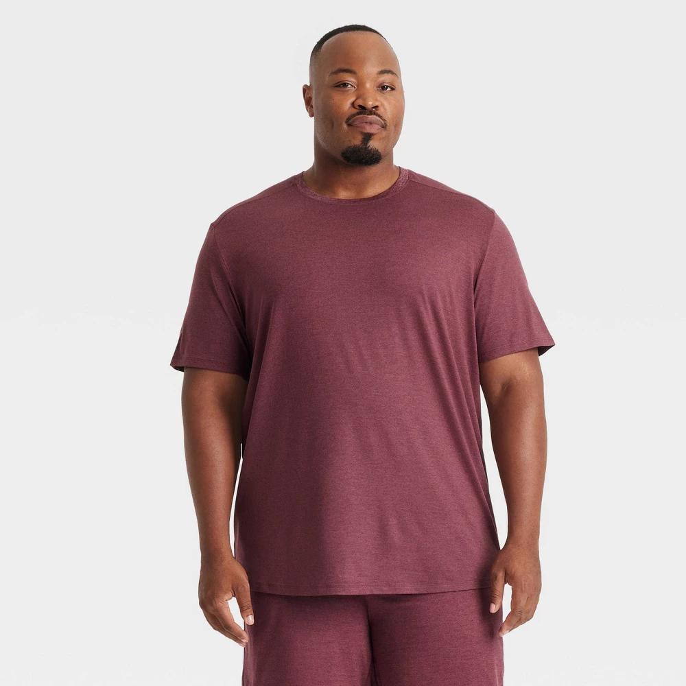 Mens Big Short Sleeve Soft Stretch T-Shirt - All In Motion Purple 2XL Product Image