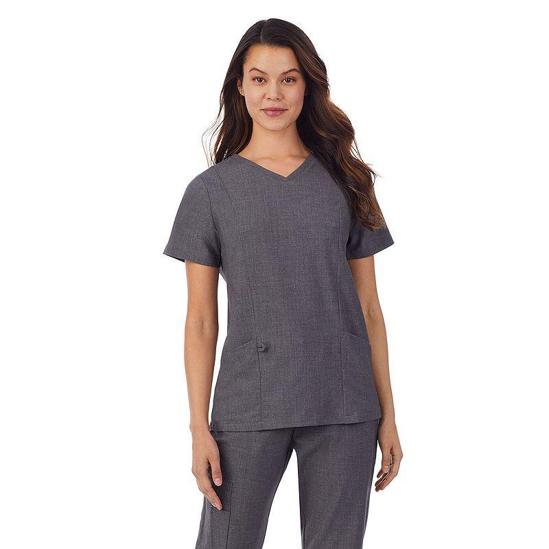 Womens Missy Cuddl Duds Scrubs V-neck Top With 3 Pockets Product Image