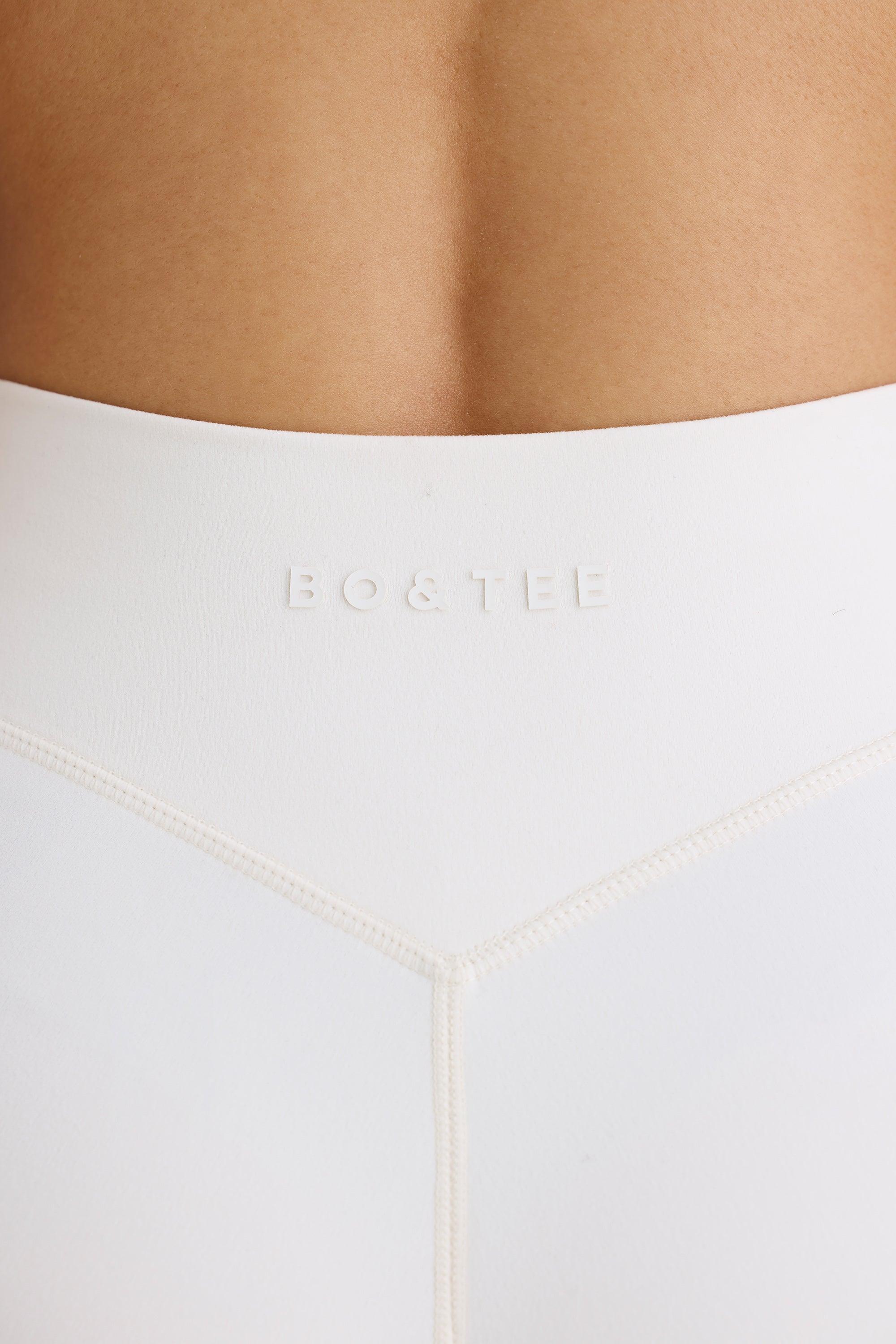 Soft Active Crossover Mini Shorts in White Product Image