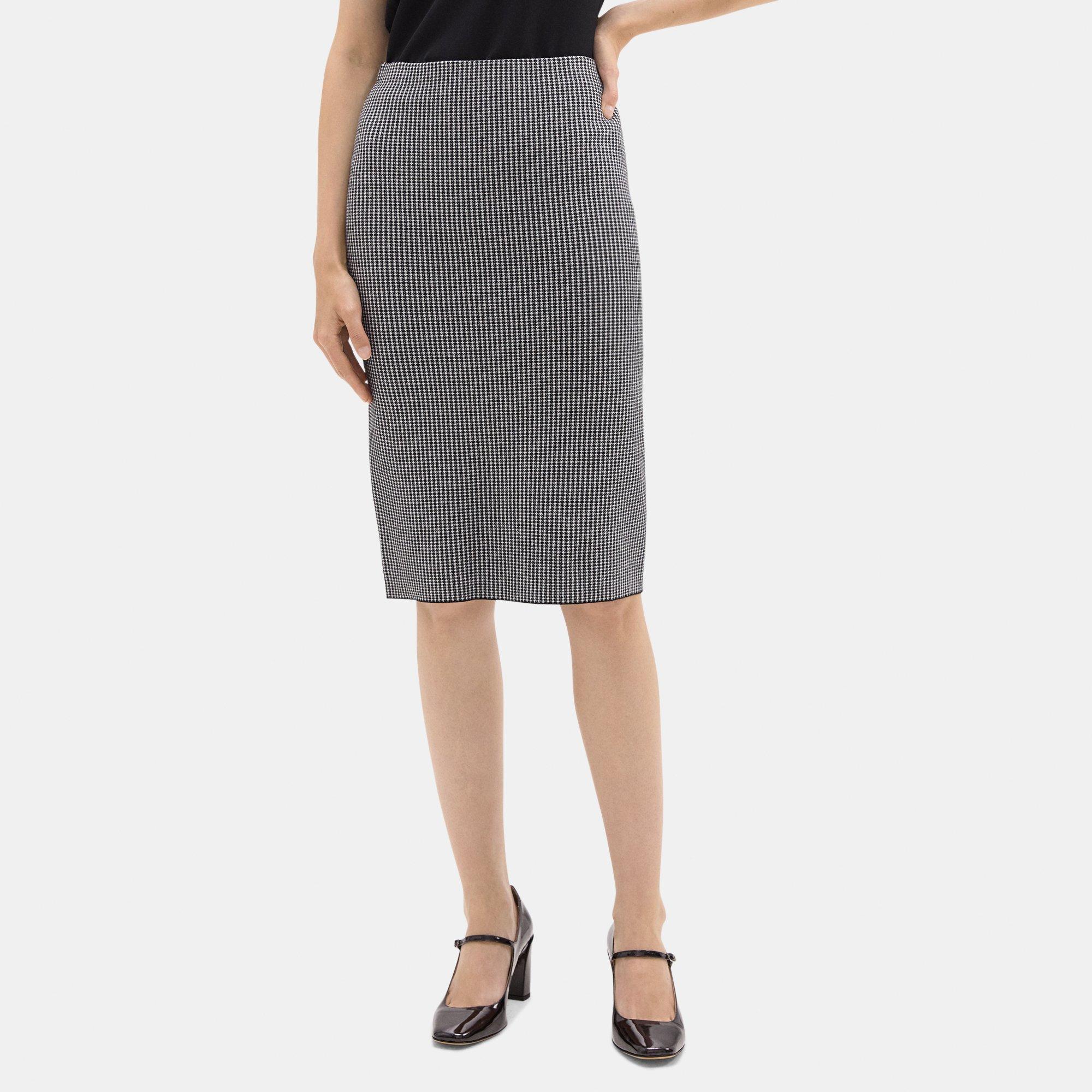 Stretch Viscose Knit Sweater Skirt | Theory Outlet product image