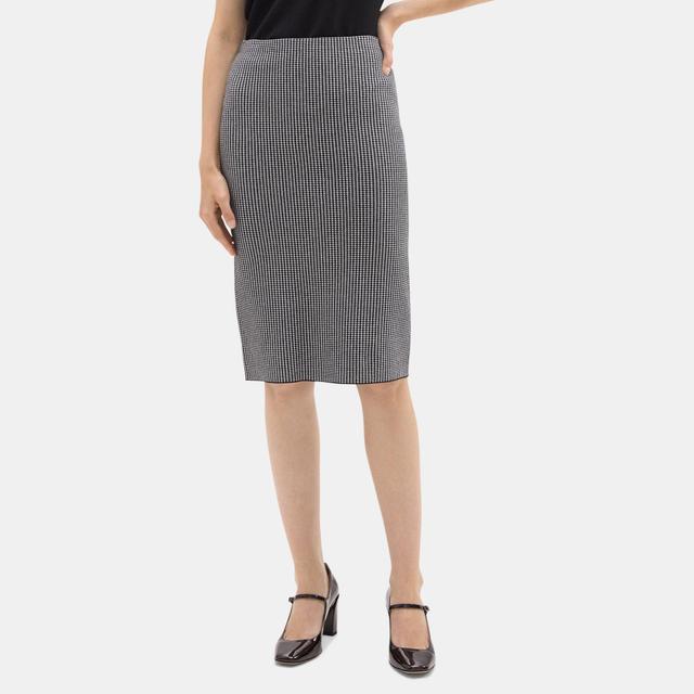 Stretch Viscose Knit Sweater Skirt | Theory Outlet Product Image