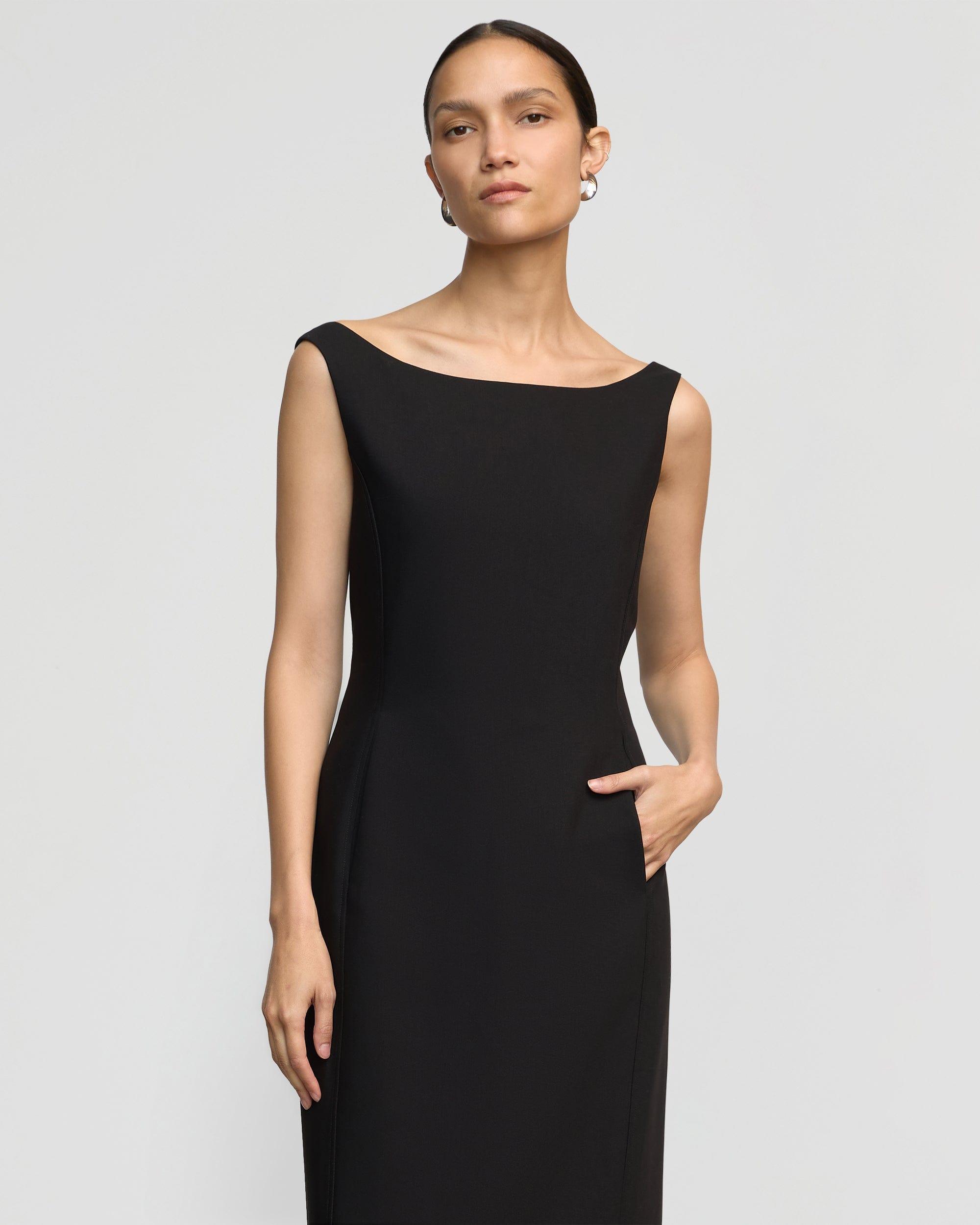 Thanya Wide-Neck Split-Back Dress Product Image