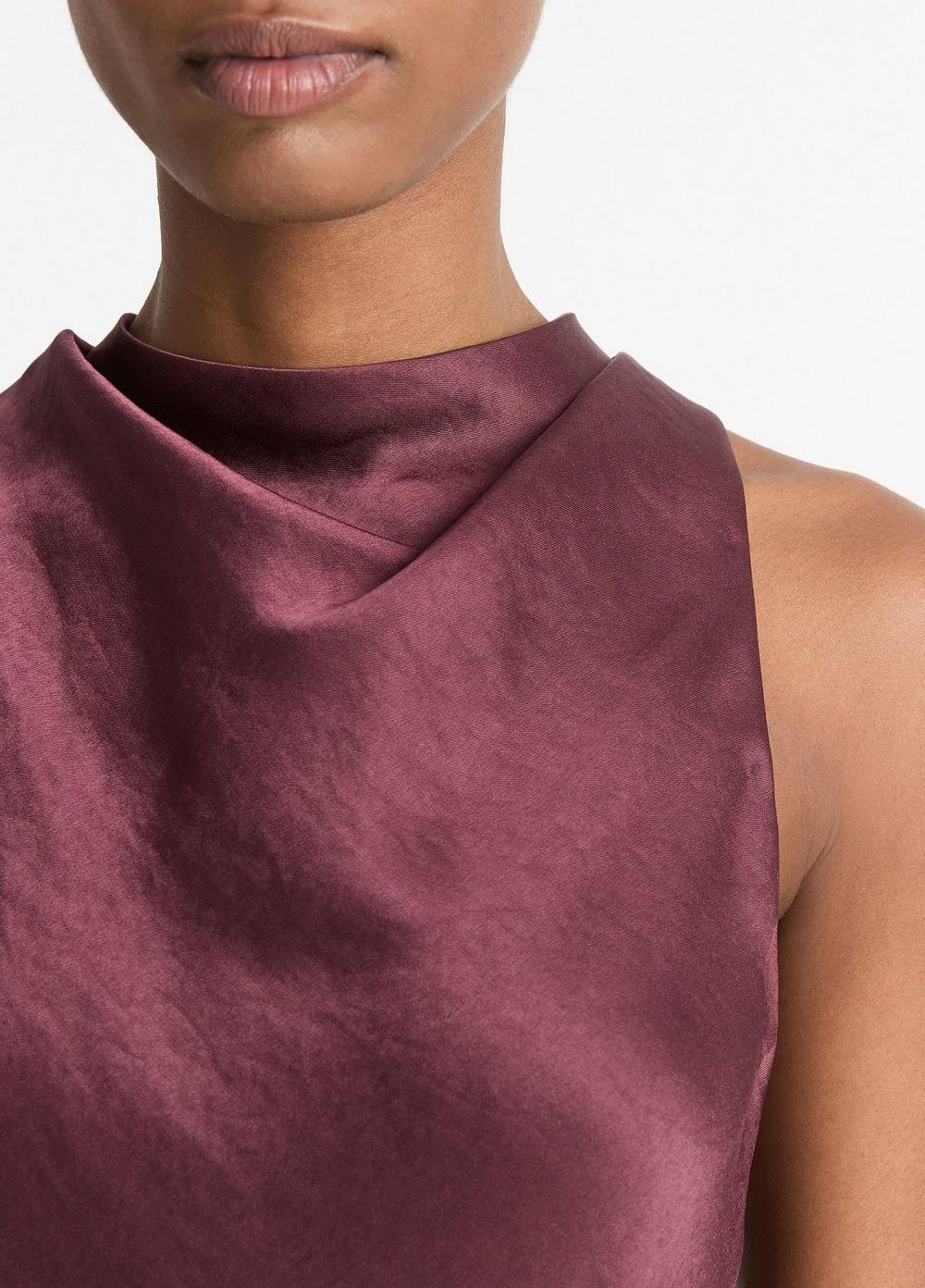 Satin Cowl-Neck Bias Top Product Image