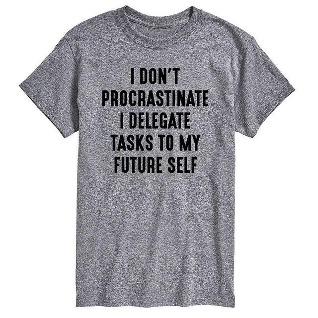 Big & Tall I Dont Procrastinate Graphic Tee, Mens Product Image