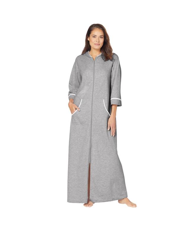 Dreams & Co. Womens Long French Terry Robe Product Image