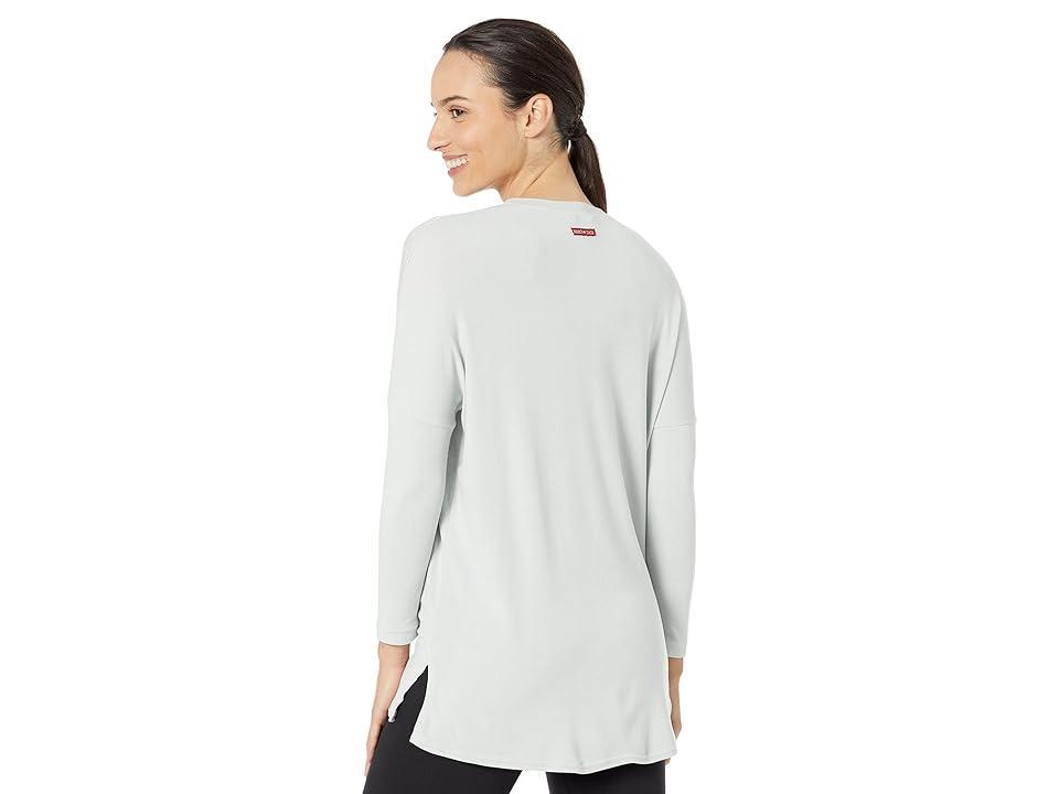 Hard Tail 3/4 Sleeve Slouchy Luxe Tee (Dove) Women's T Shirt Product Image