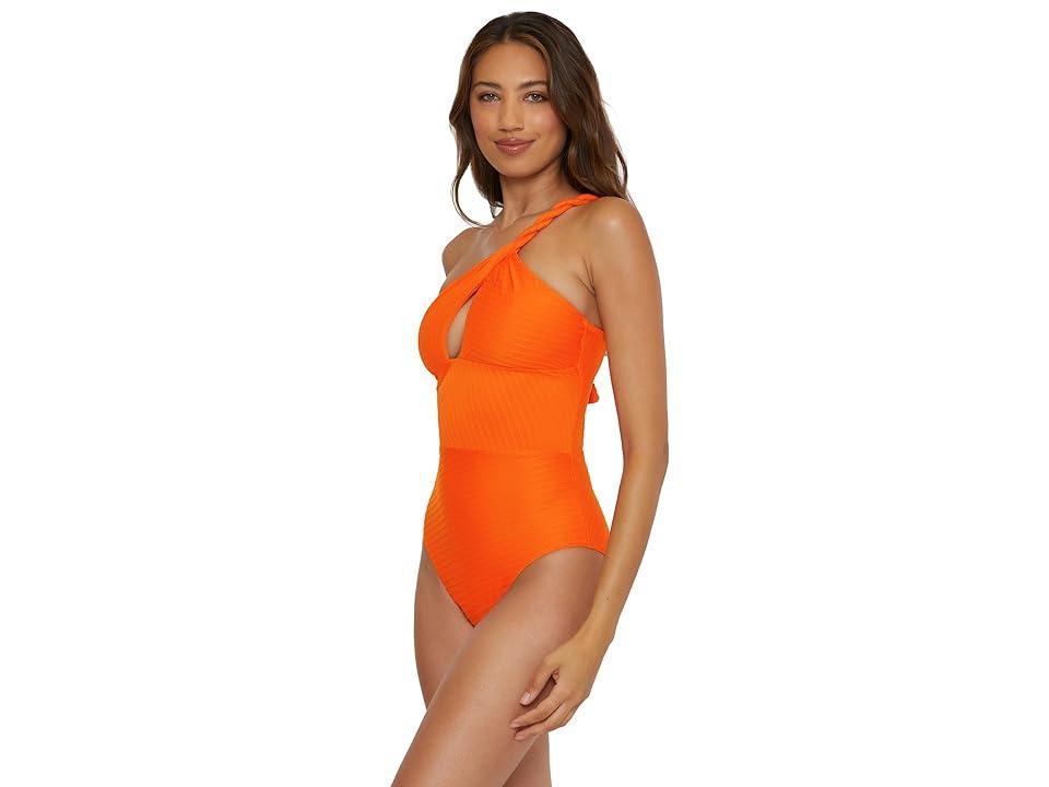 BECCA Catalonia Textured One Piece (Carrot) Women's Swimsuits One Piece Product Image