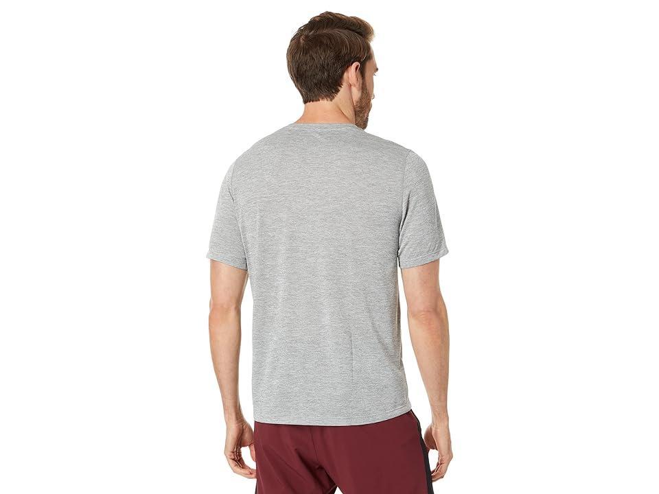 Saucony Stopwatch Graphic Short Sleeve (Light Grey Heather 1) Men's Clothing Product Image