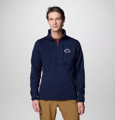 Columbia Men's Collegiate Sweater Weather Fleece Half Zip Pullover - Penn State- Product Image