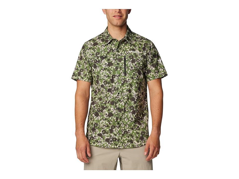 Columbia Summit Valley Woven Short Sleeve Shirt (Canteen Pop Florid) Men's Clothing Product Image