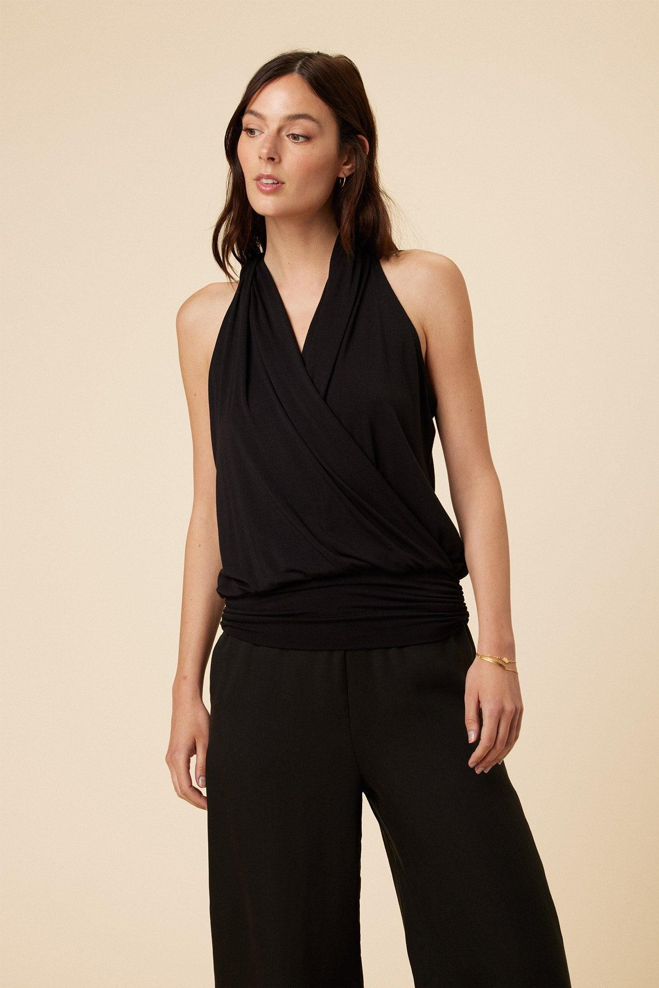 Agnes Modal Top - Black - ReAmour Product Image