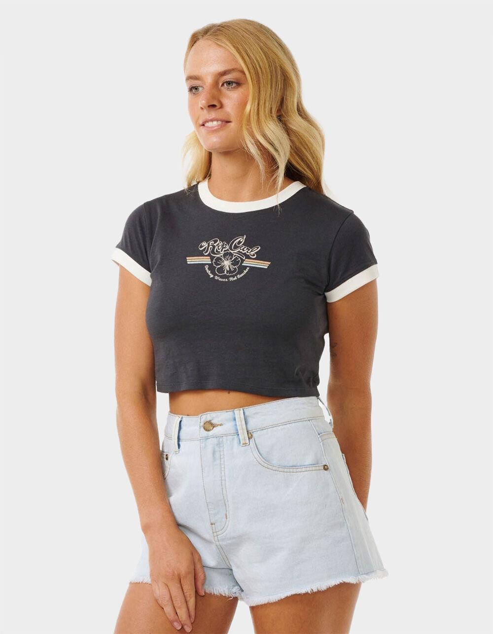 RIP CURL Archive Womens Ringer Baby Tee Product Image