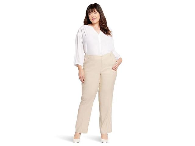 NYDJ Marilyn Straight Leg Linen Blend Trousers Product Image