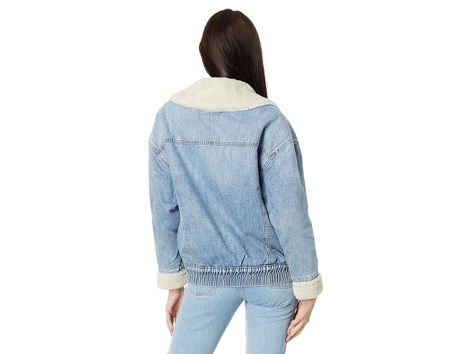 Blank NYC Denim and Sherpa Oversized Jacket in Crash Course (Crash Course) Women's Clothing Product Image