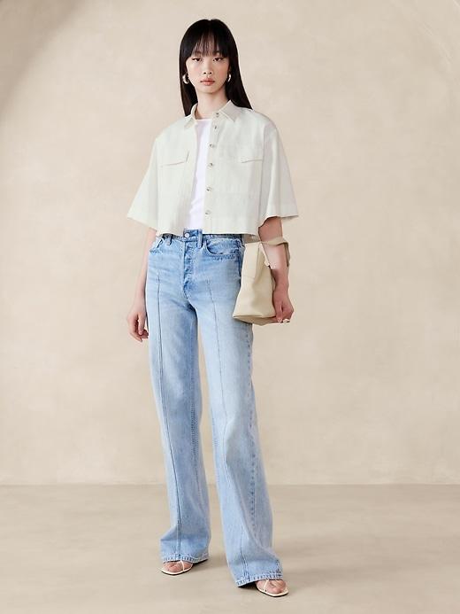 Hemp-Cotton Cropped Shirt Product Image