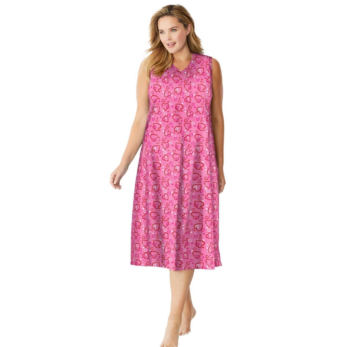 Dreams & Co. Womens Long Sleeveless Sleepshirt Product Image