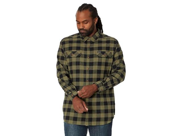 Columbia Big Tall Flare Gun Stretch Flannel (Stone Buffalo Check) Men's Long Sleeve Button Up Product Image