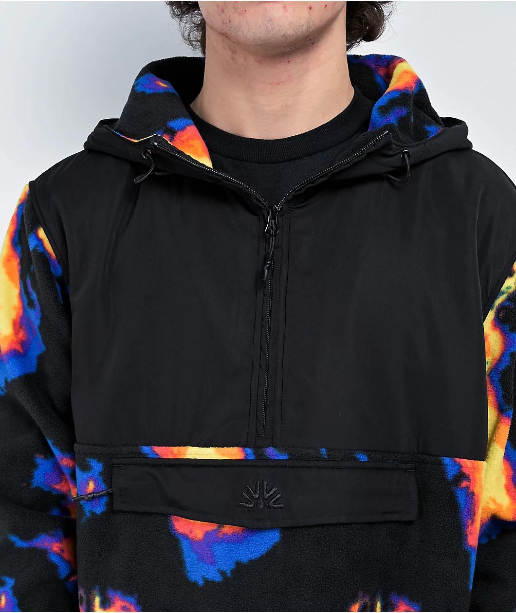 Autumn Horizon Doppler Half Zip Sherpa Hoodie Product Image