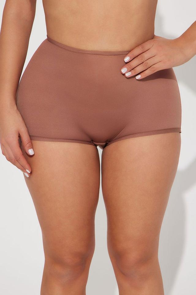 Light As A Feather Microfiber Boyshort Panty - Mocha Product Image