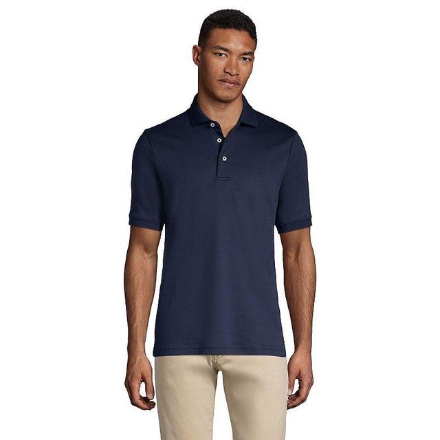 Big & Tall Lands End Classic-Fit Supima Polo, Mens Radiant Blue Product Image