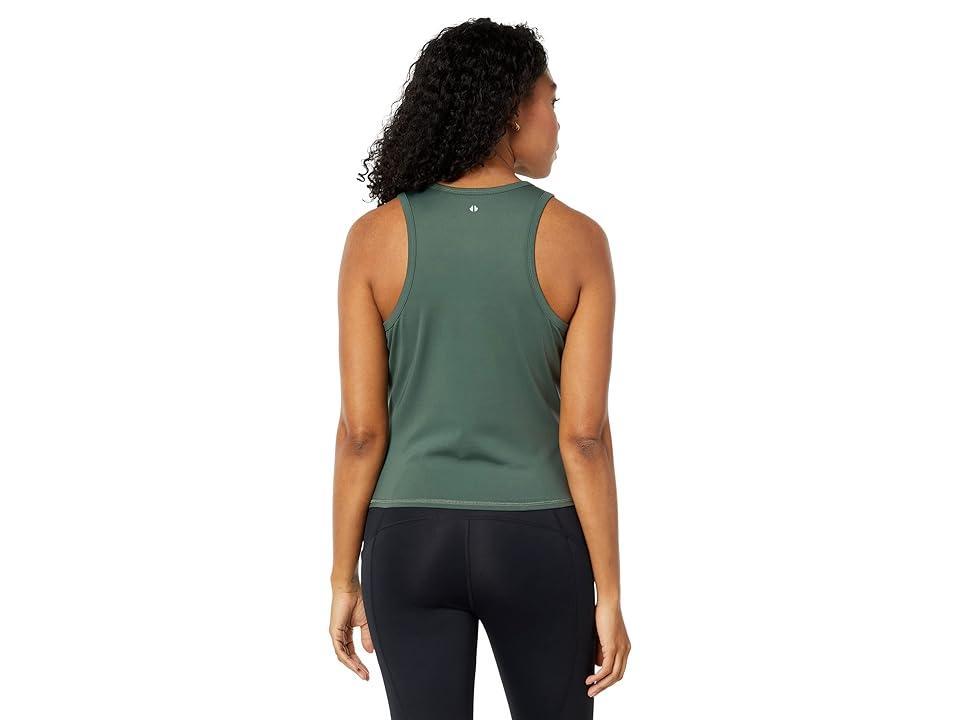 THRIVE SOCIETE Racerback Crop Tank (Forest) Women's Clothing Product Image