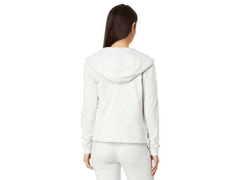 TravisMathew Cloud Zip Hood (Heather Light Grey) Women's Jacket Product Image