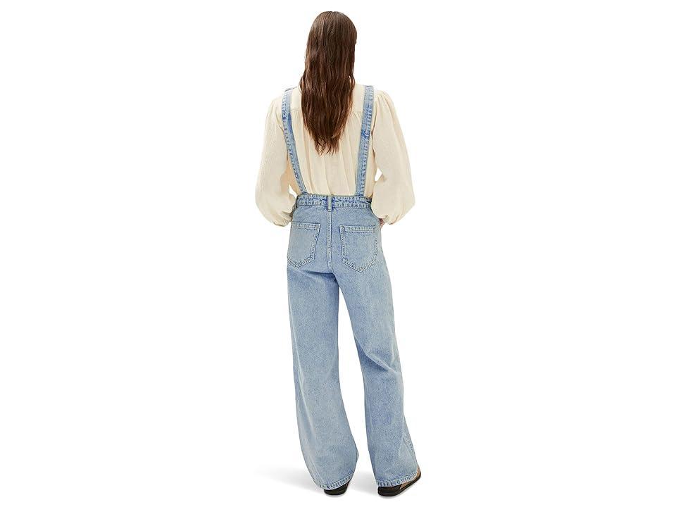 MANGO - Long denim dungarees light blue - L - Women Product Image