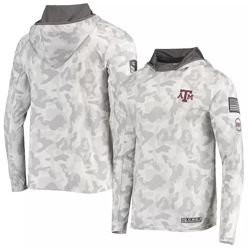 Mens Colosseum Arctic Camo Texas A&M Aggies OHT Military Appreciation Long Sleeve Hoodie Top Product Image