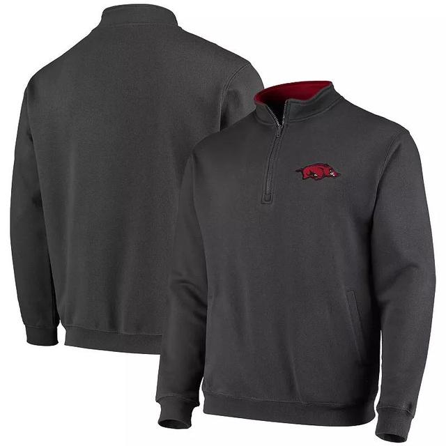 Mens Colosseum Charcoal Arkansas Razorbacks Tortugas Logo Quarter-Zip Jacket Product Image