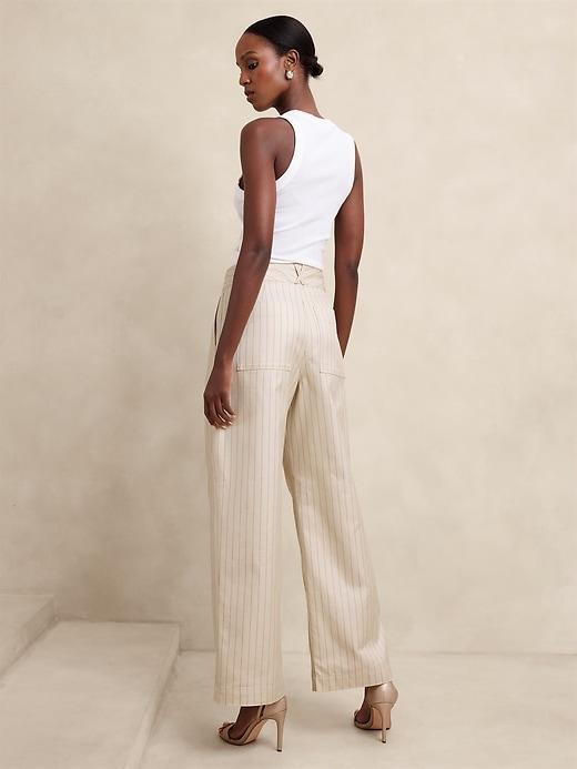 Twill High-Rise Wide-Leg Pant Product Image